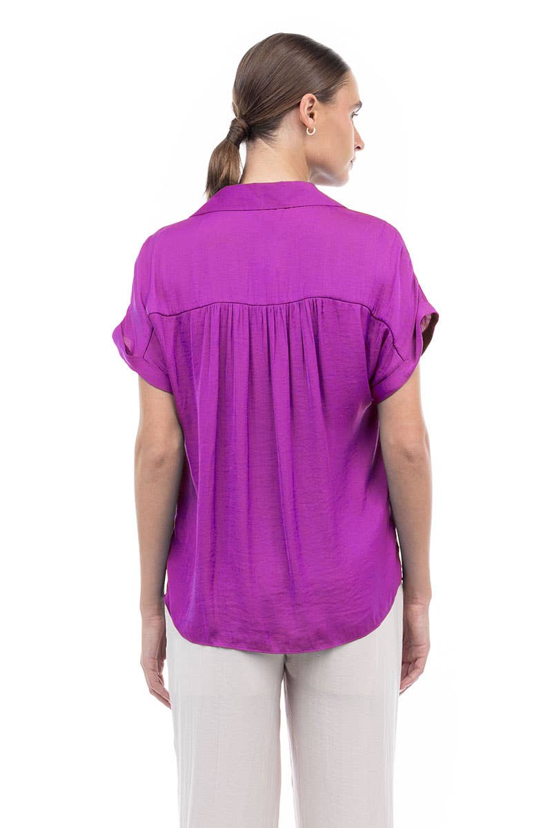 Short Sleeve Blouse - SB113287: Mystic Mauve
