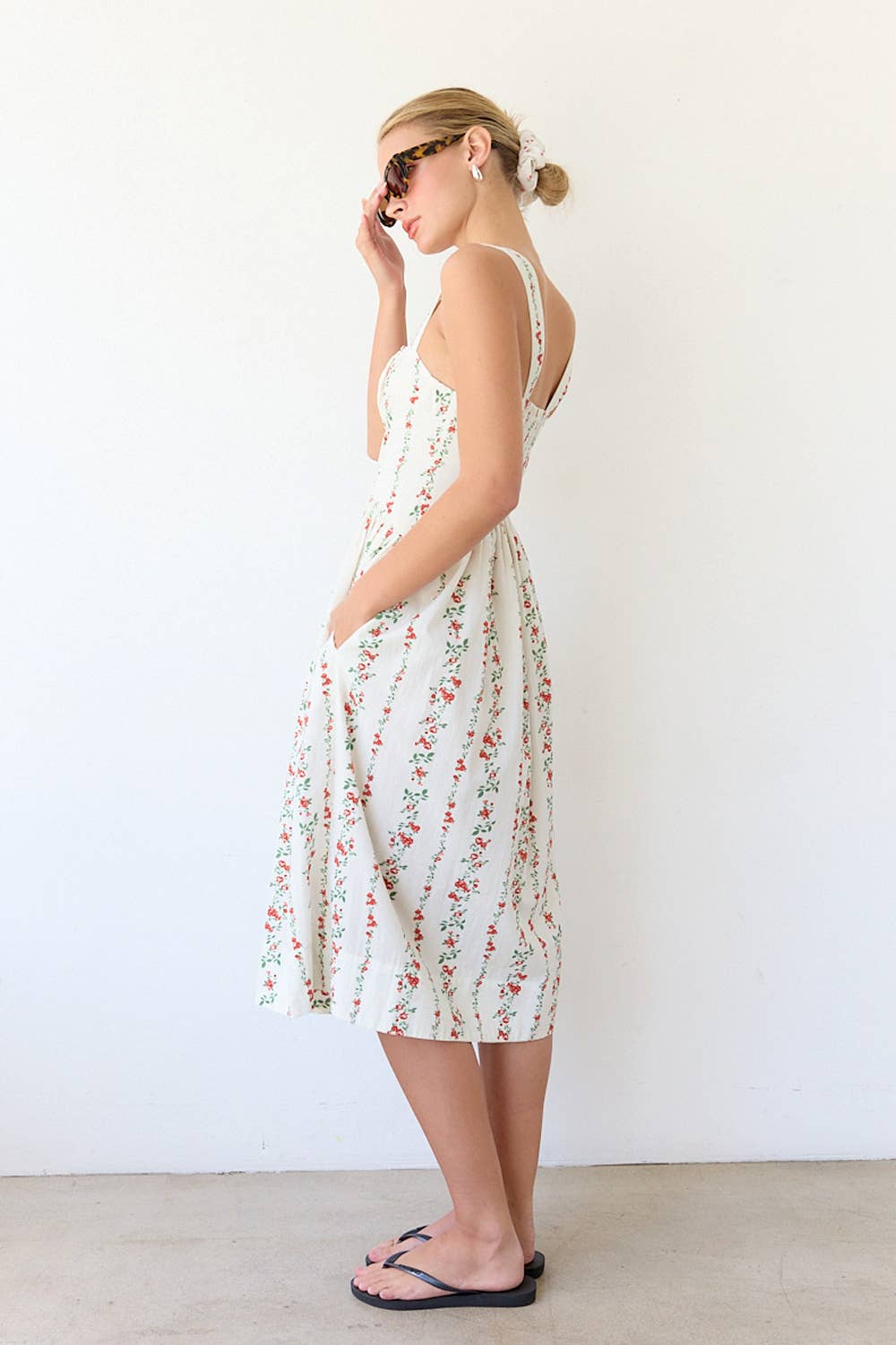 PRINT SUN DRESS - RD1131: WALLPAPER
