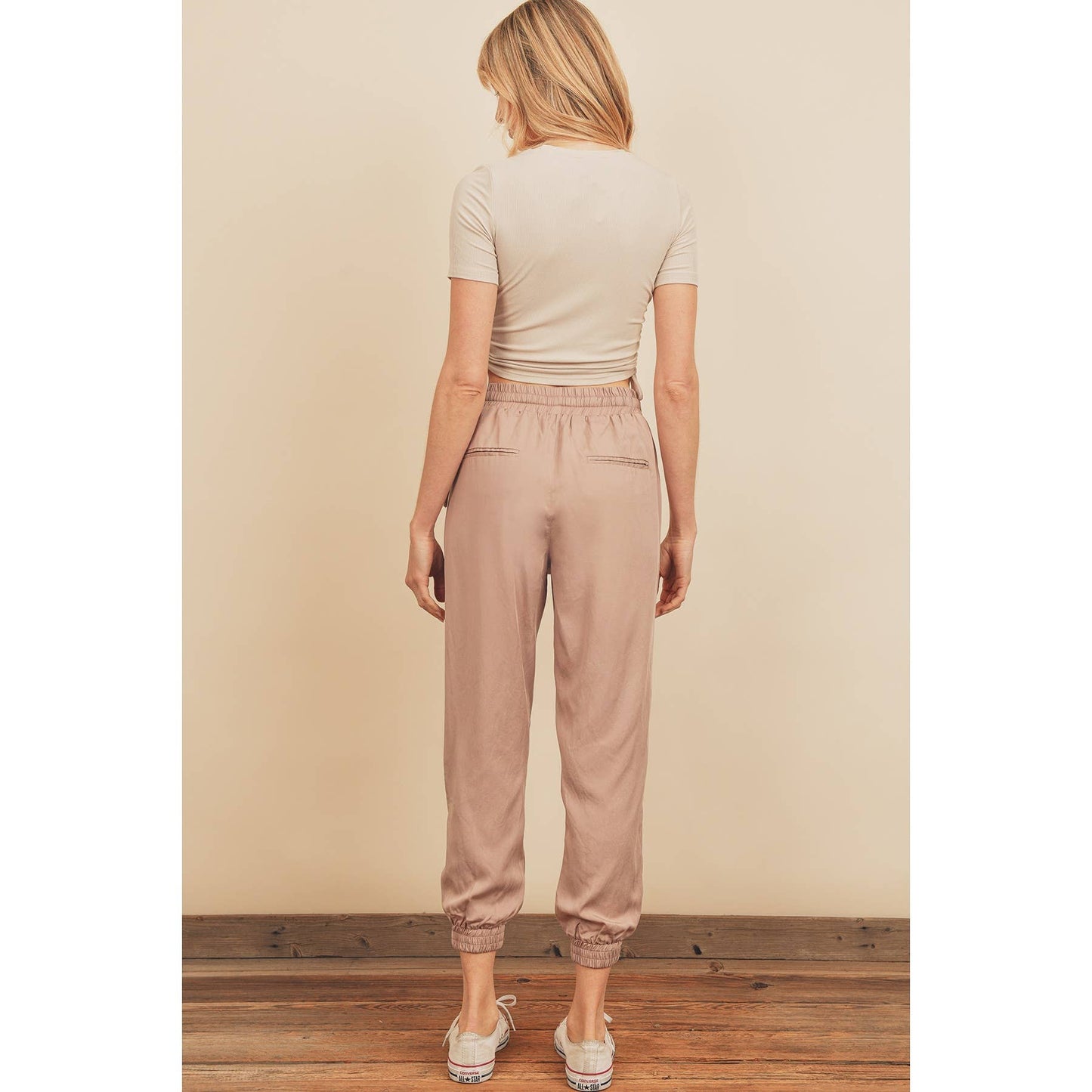 Easy Drawstring Joggers: WASHED GREY / FP5513