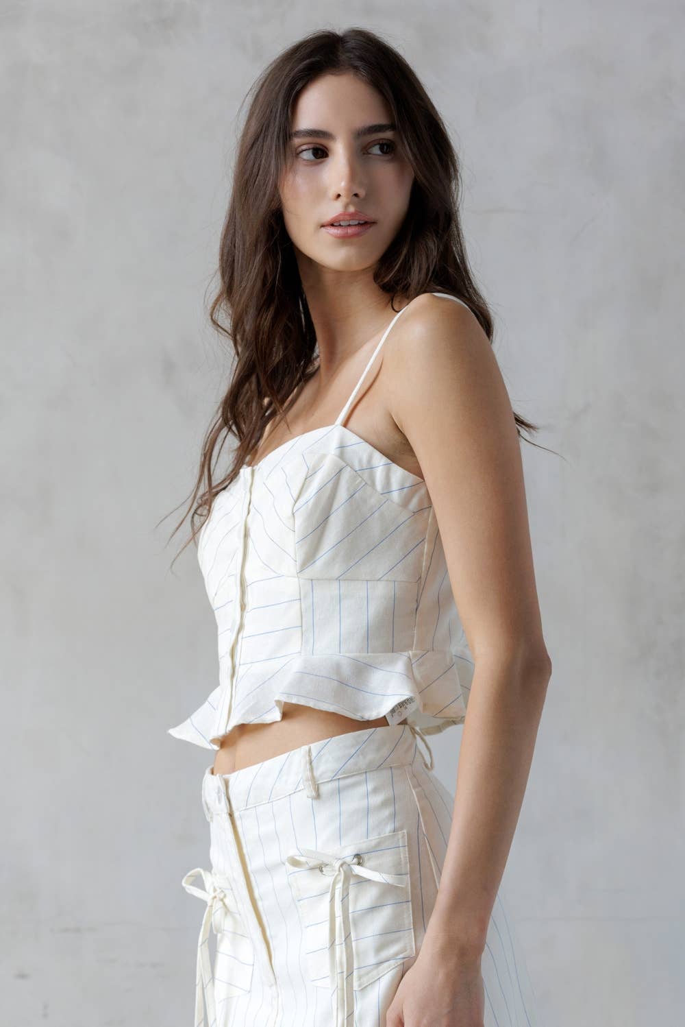 JT8149-IVORY BLUE STRIPE: IVORY/BLUE STRIPE