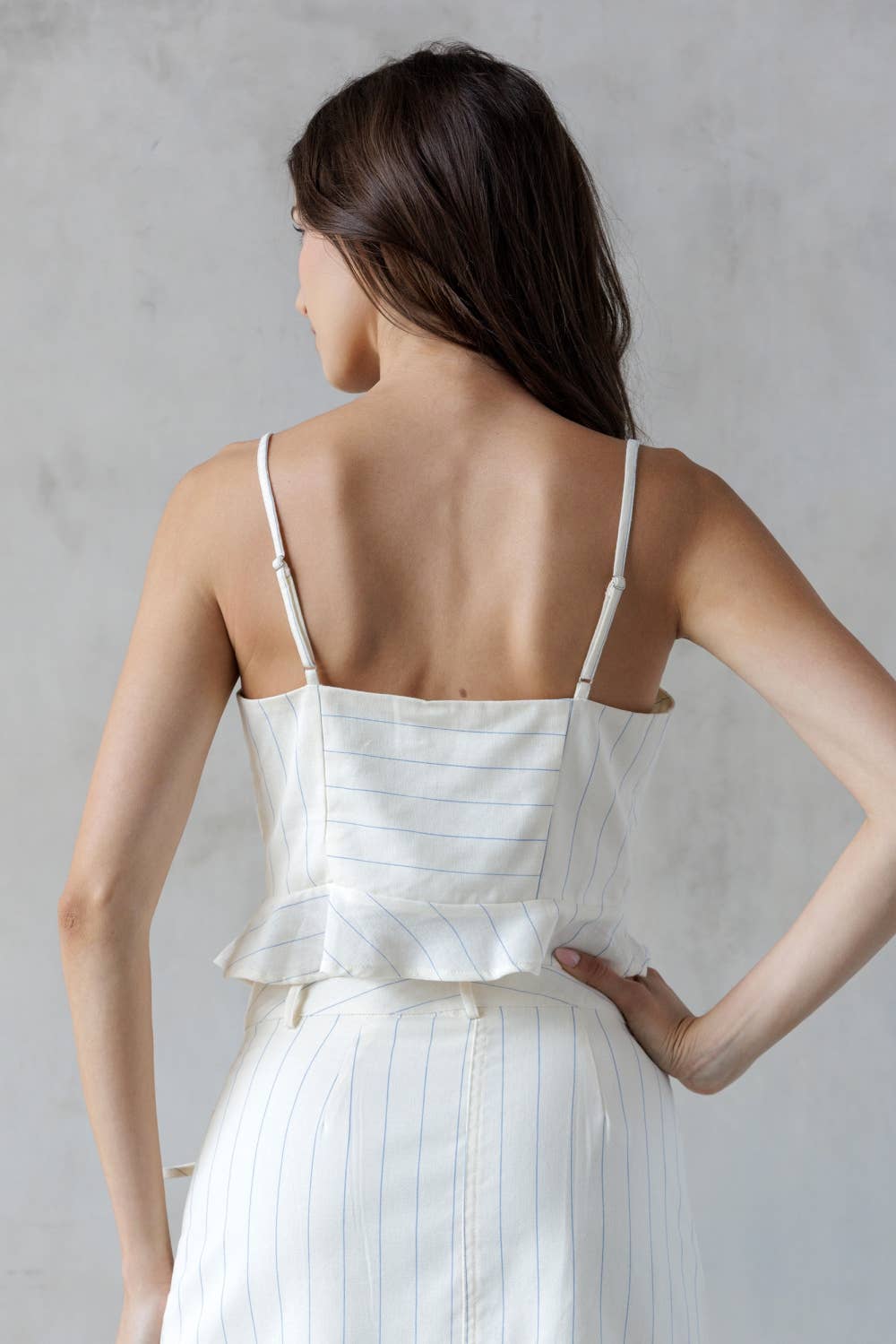 JT8149-IVORY BLUE STRIPE: IVORY/BLUE STRIPE