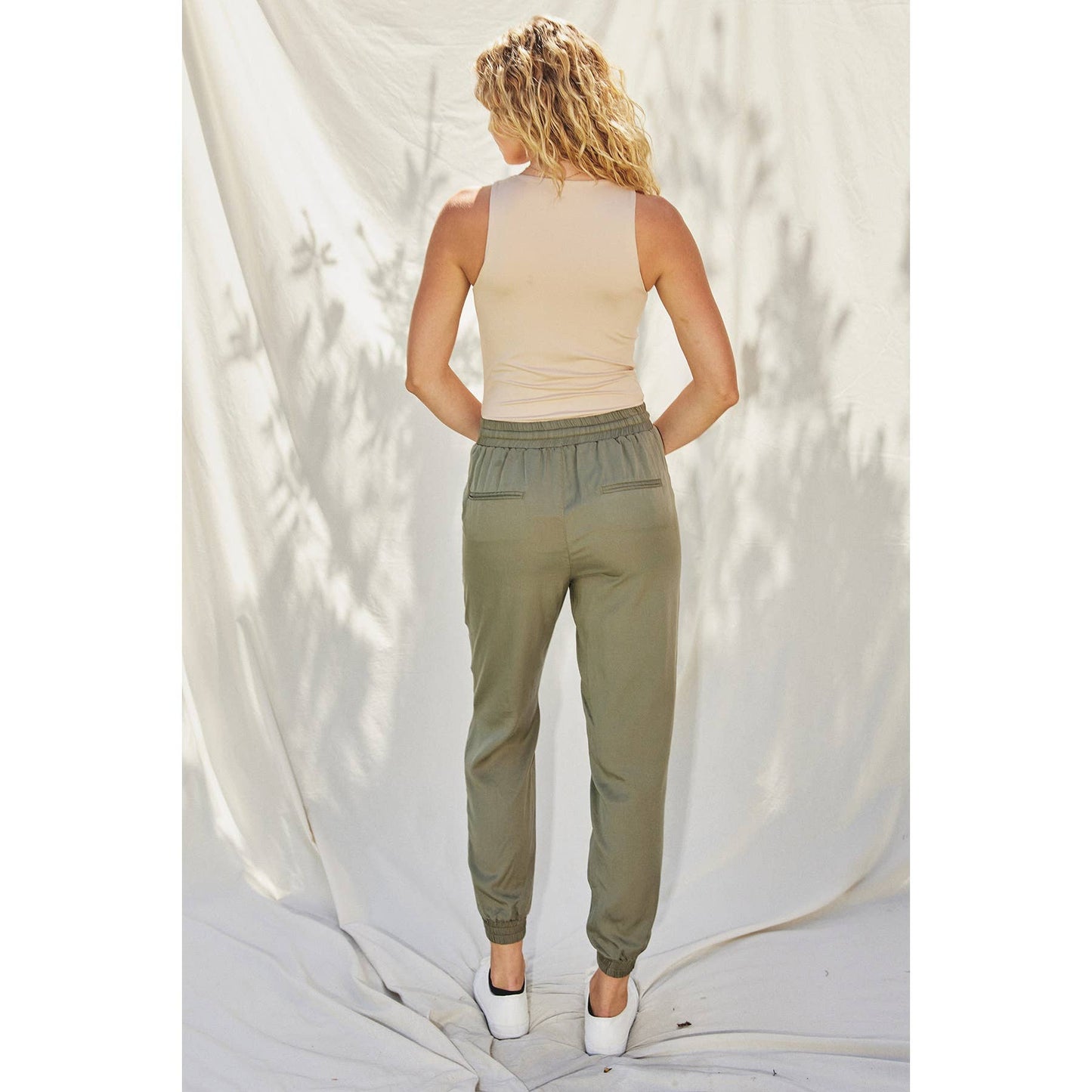Easy Drawstring Joggers: WASHED GREY / FP5513