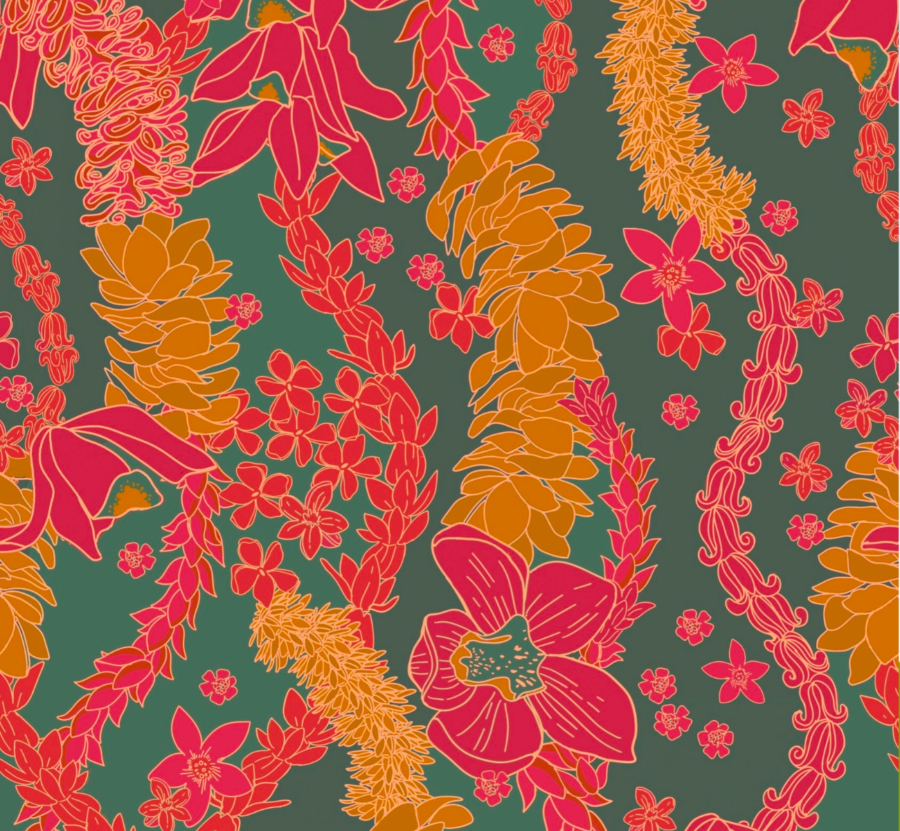 Coral Dress in Lei Day