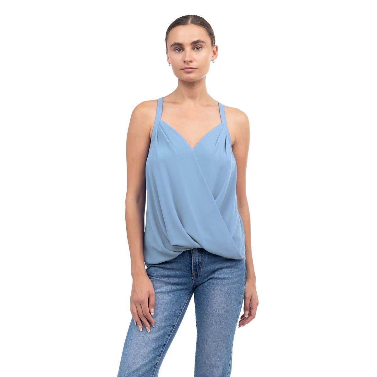 Overlap Tank Top: Purple Dove / AT20343
