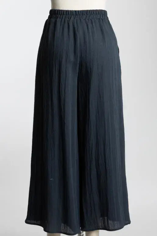 Woven Wide Leg Pull on Pants - NP16207F9: Olive