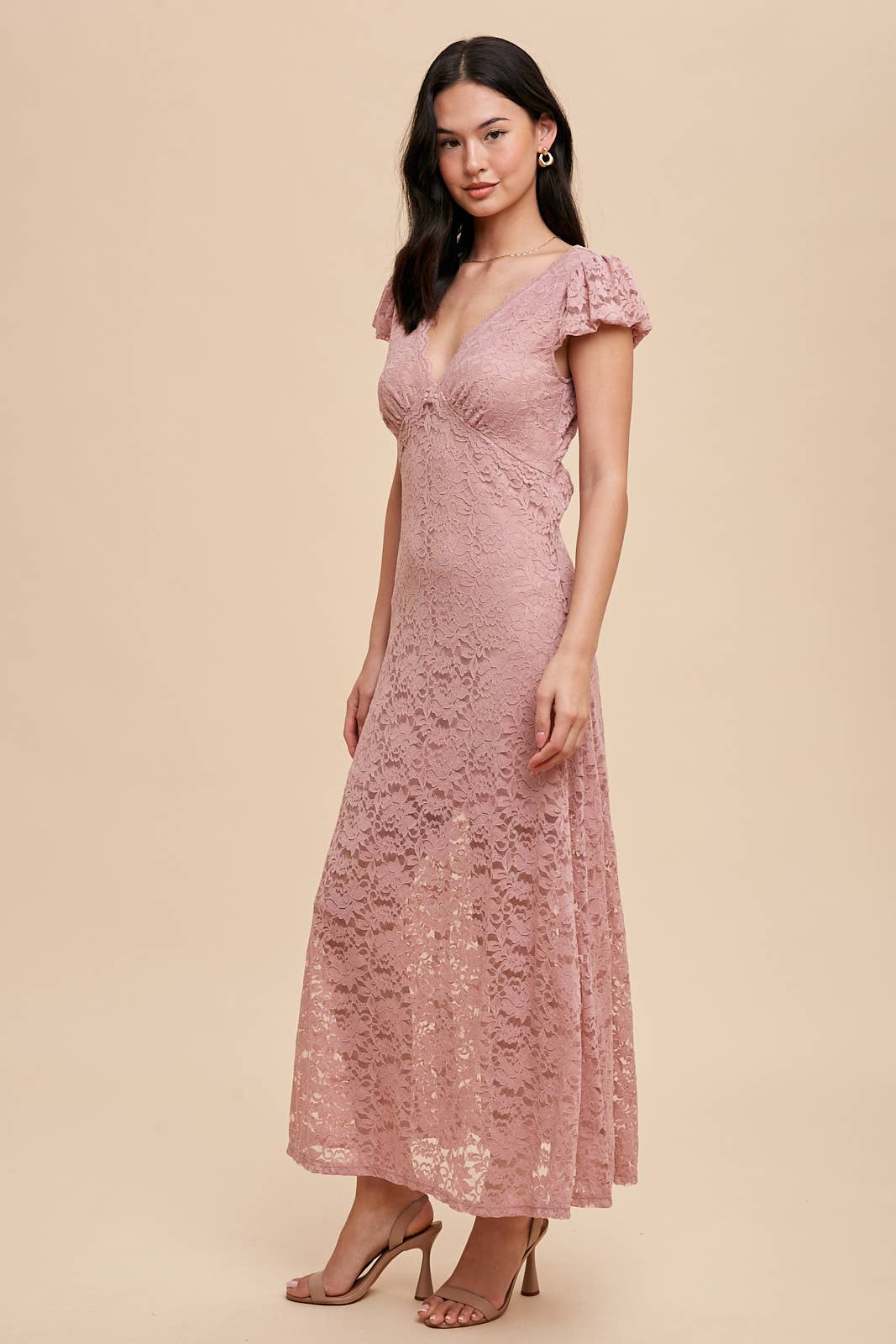 ILD5612 BACK LACE BODYCON DRESS: PERIWINKLE / ILD5612