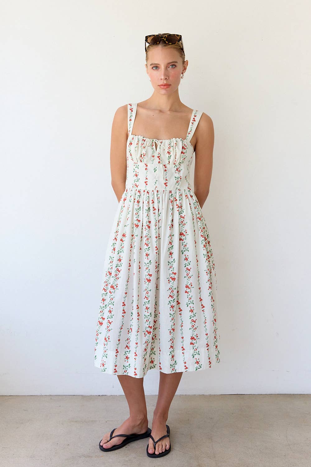 PRINT SUN DRESS - RD1131: WALLPAPER