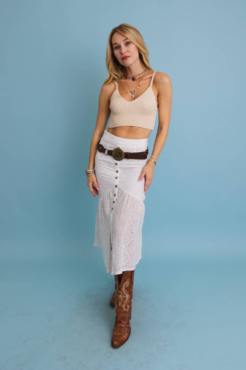 Western Concho Medallion Belt with Antiqued Metal Accents: Brown