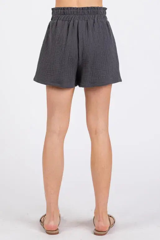Cotton Triple Gauze Shorts - NP70284H Black