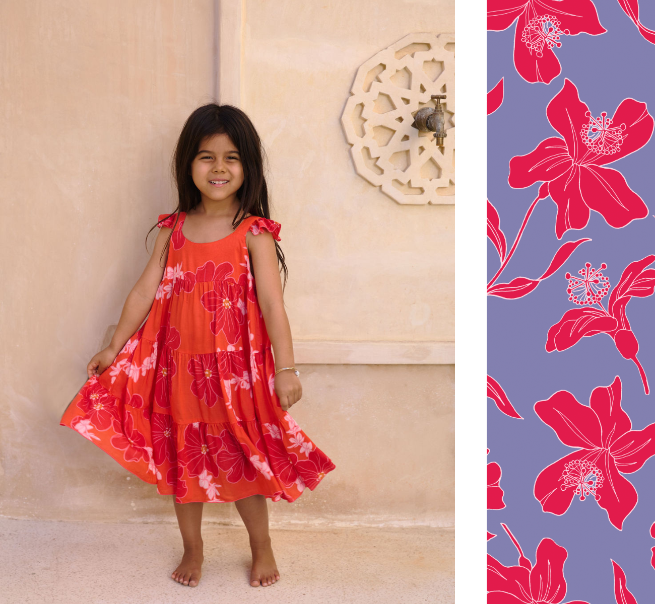 Paisley Dress in Koki'o Drift