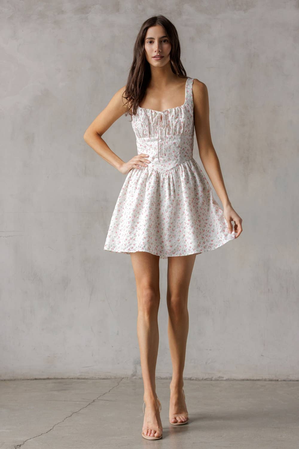 SJD7543-WHITE PINK FLORAL: WHITE PINK FLORAL