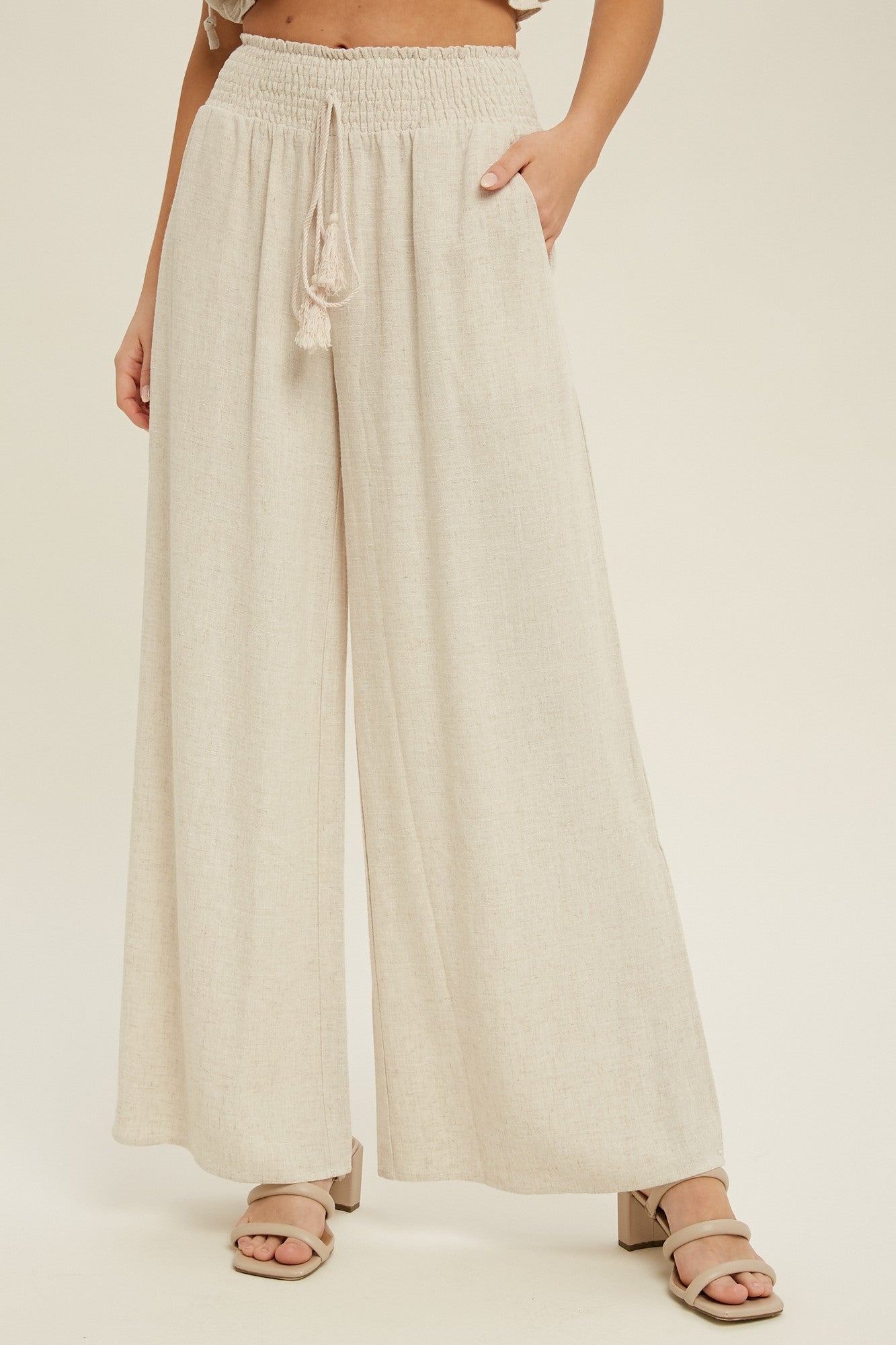MMP469 - Oatmeal / Medium - Pants - Miou Muse