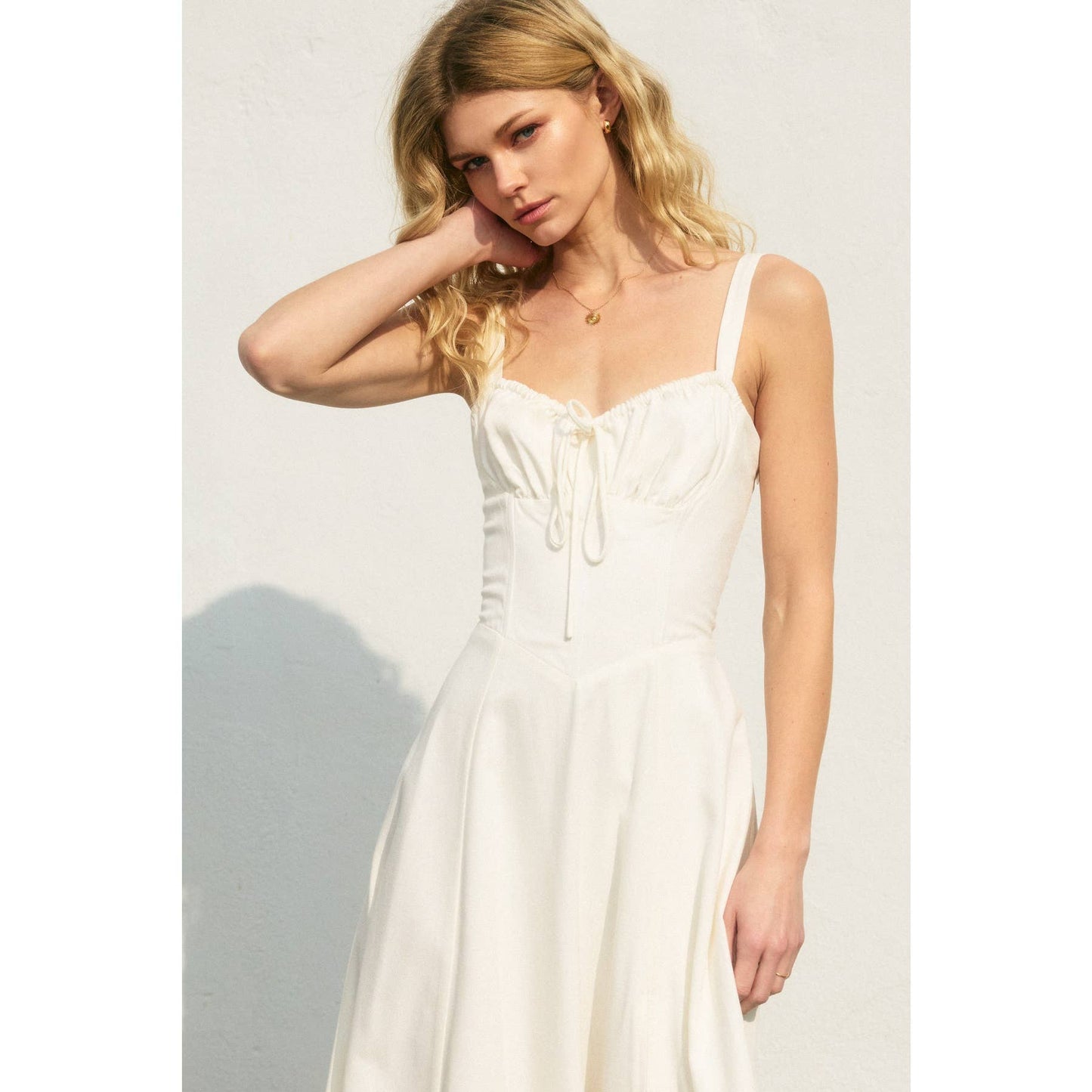 Heaven Sent Corset Sweetheart Dress: IVORY / S-M-L(2-2-2)