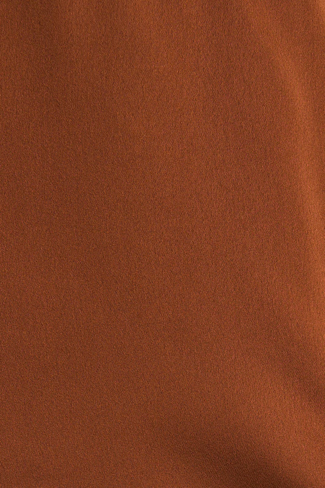 SATIN BOXY BUTTON DOWN BLOUSE: Camel / JT2060