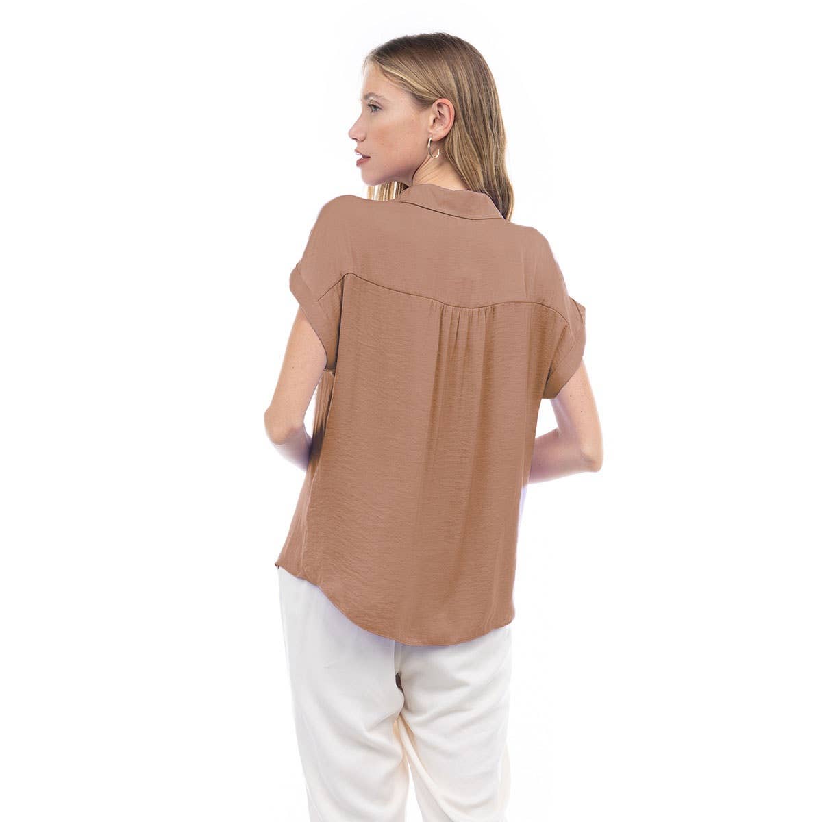 SB115233-SS-1 Blouse: Macchiato