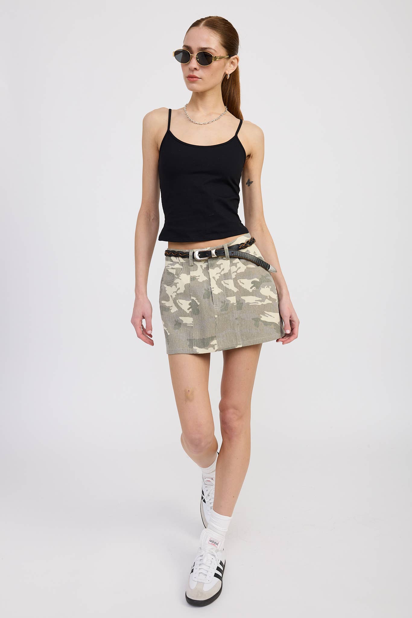 BELTED MINI CAMO SKIRT
: LIGHT CAMO / IMK9791S-3
