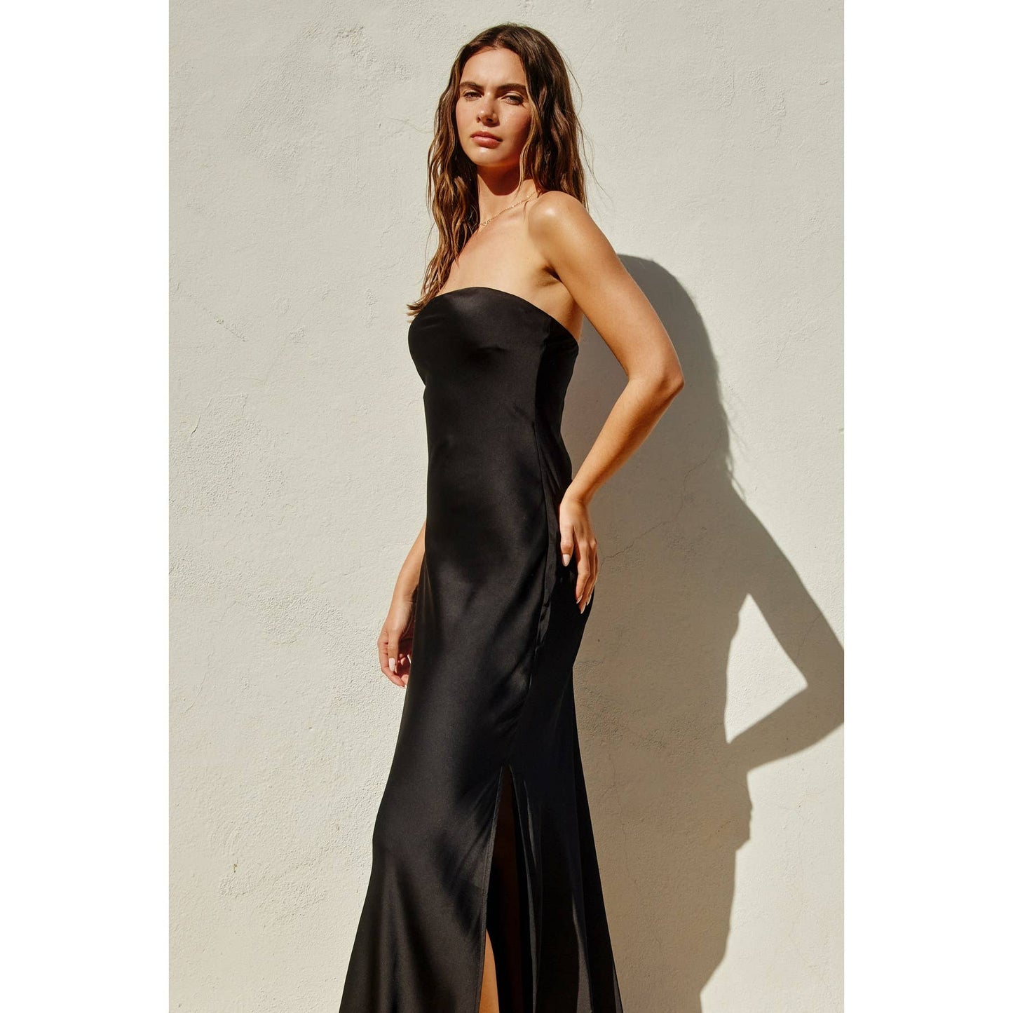 Valentine's Day Going Out Strapless Bias Cut Maxi Dress: ICE LAVENDER / FD11771-CP112_4