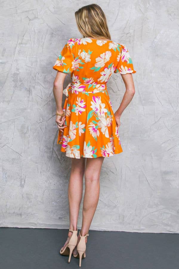 A printed woven mini dress - ID20080