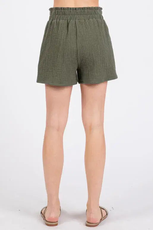 Cotton Triple Gauze Shorts - NP70284H Black