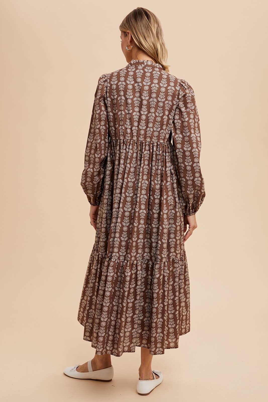 STATEMENT PRINT MAXI DRESS: BLACK / ILD5852