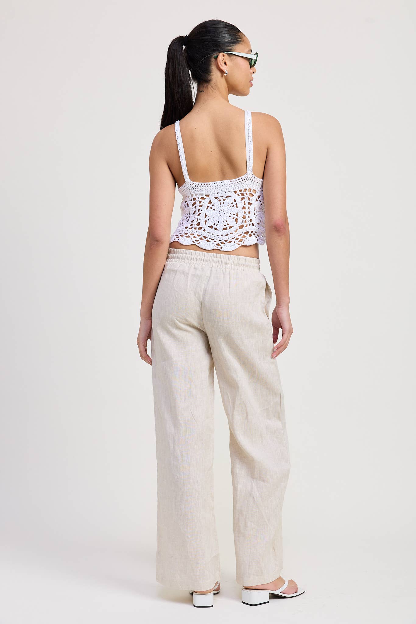 CROCHET LACE TOP: White / IPK1897T