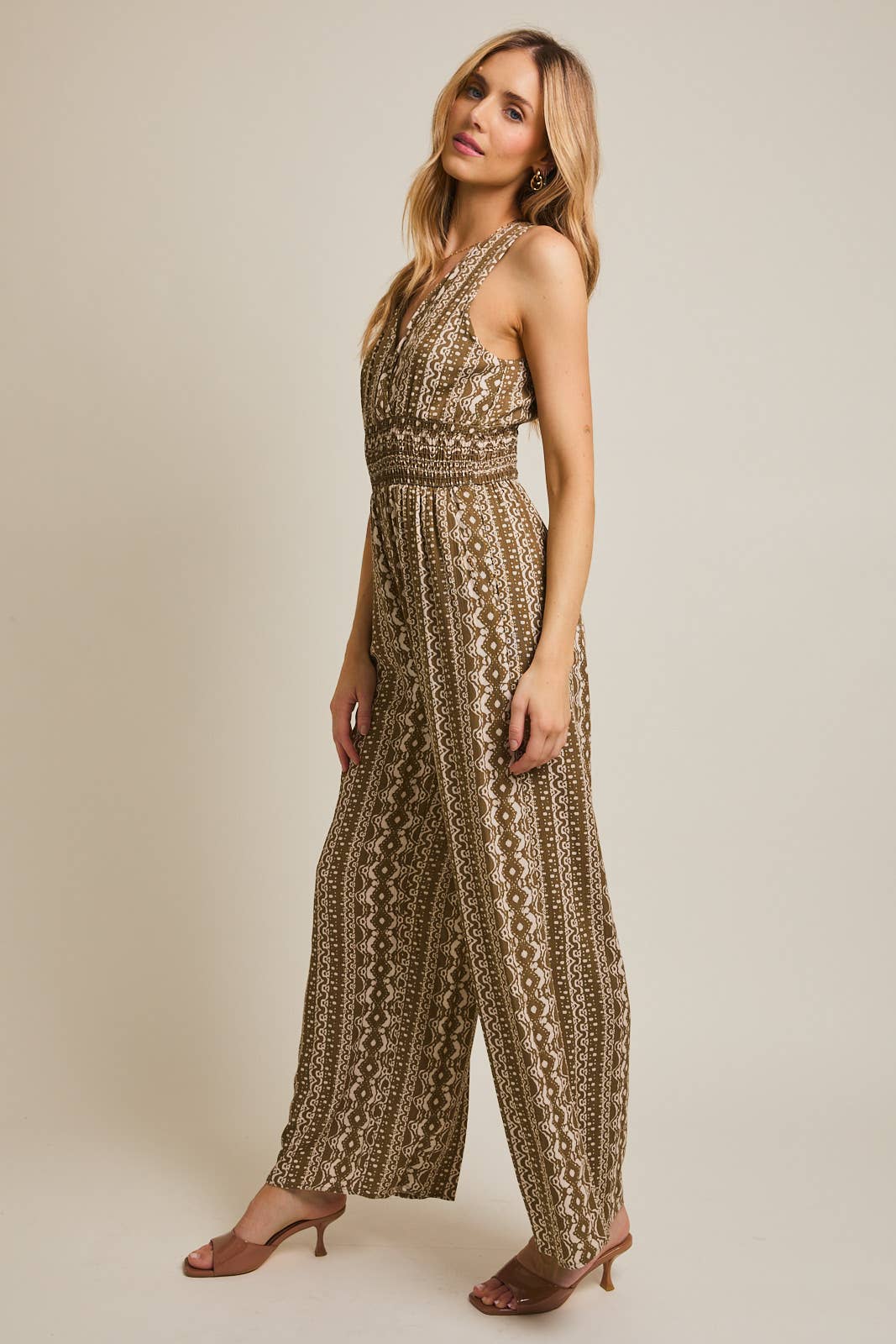 AM3199-3 : OLIVE-CREAM STRIPE