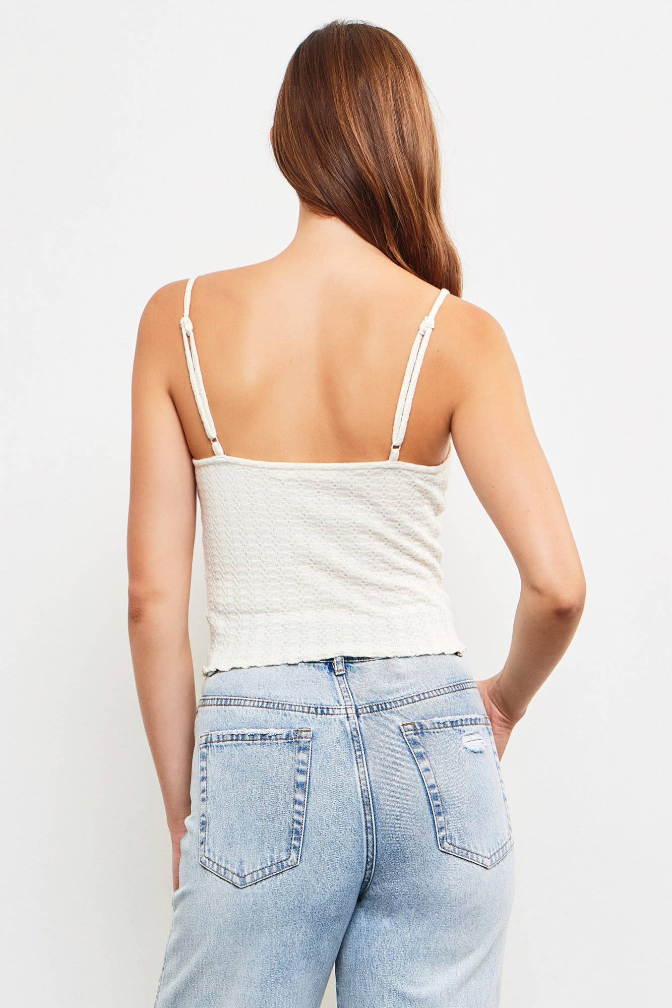 KNIT CAMI TOP: DK.TAUPE / S23454
