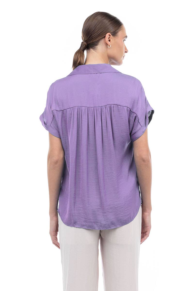 Short Sleeve Blouse - SB113287: Mystic Mauve