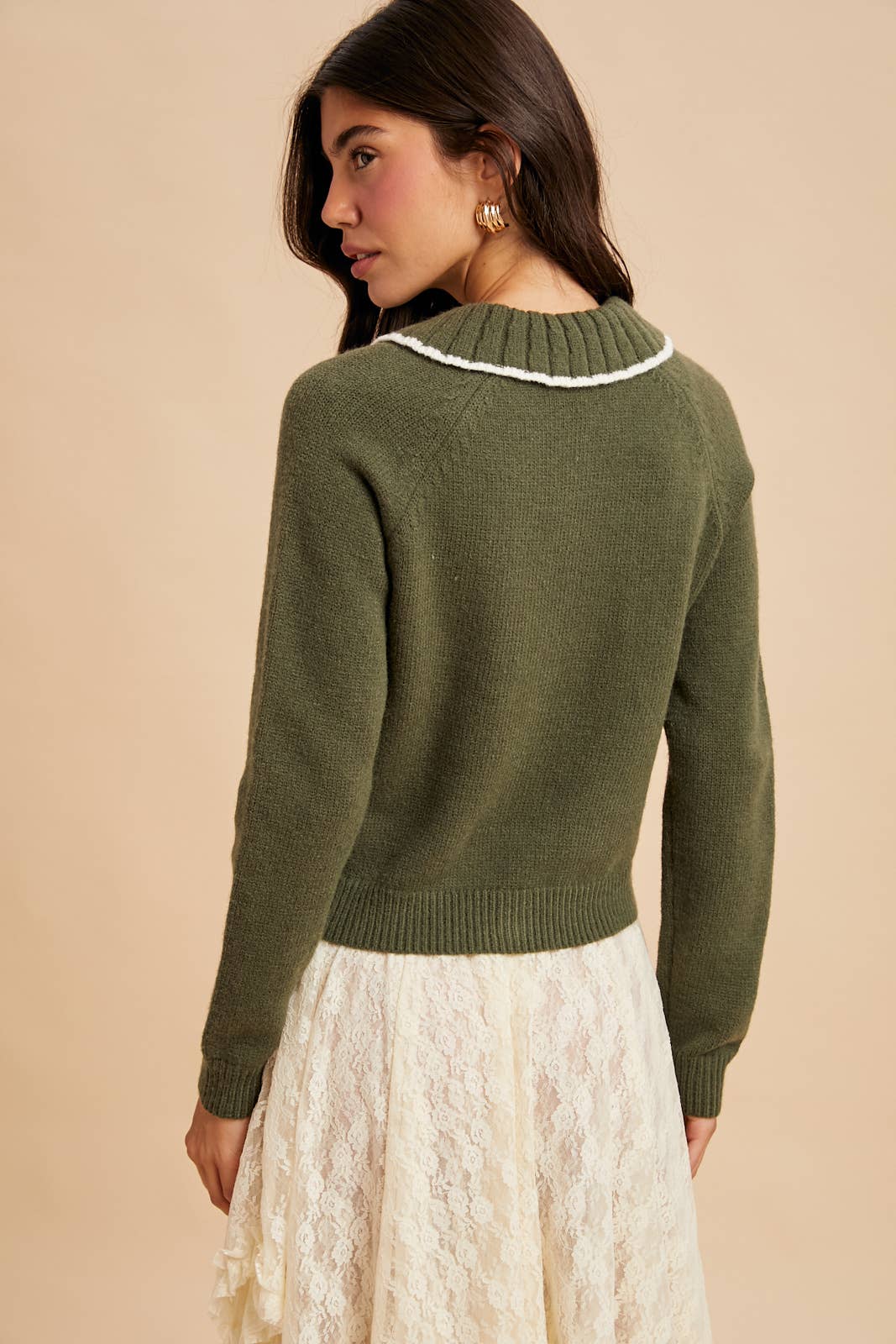 DOLL COLLAR BUNNY CARDIGAN: FERN / ILS9013