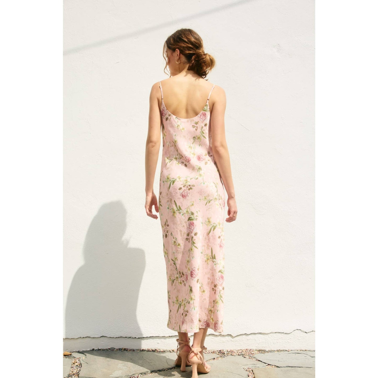 My Darling Cowl Neck Midi Slip Dress: BLUSH ROSE / FD5779-CP466