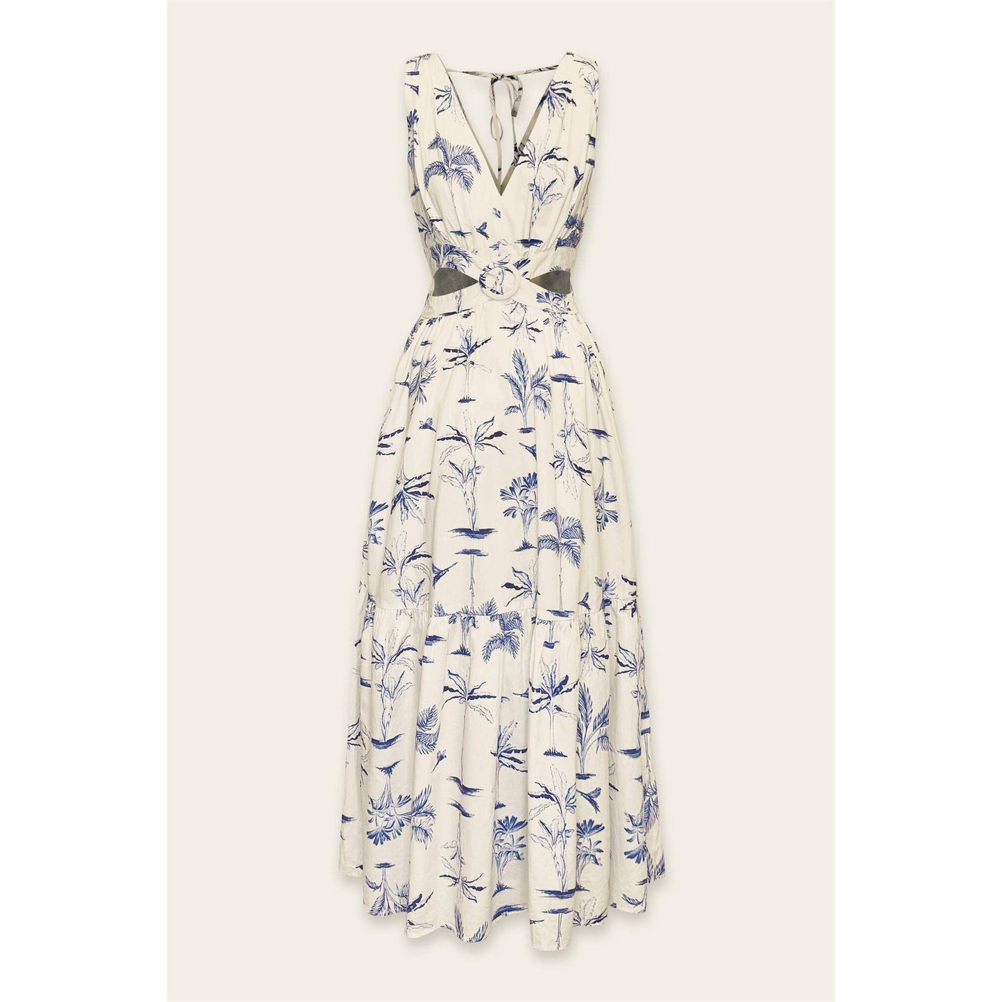 Oceanica O Ring Cutout Midi Dress: MAZARINE BLUE / FD11444-P1958