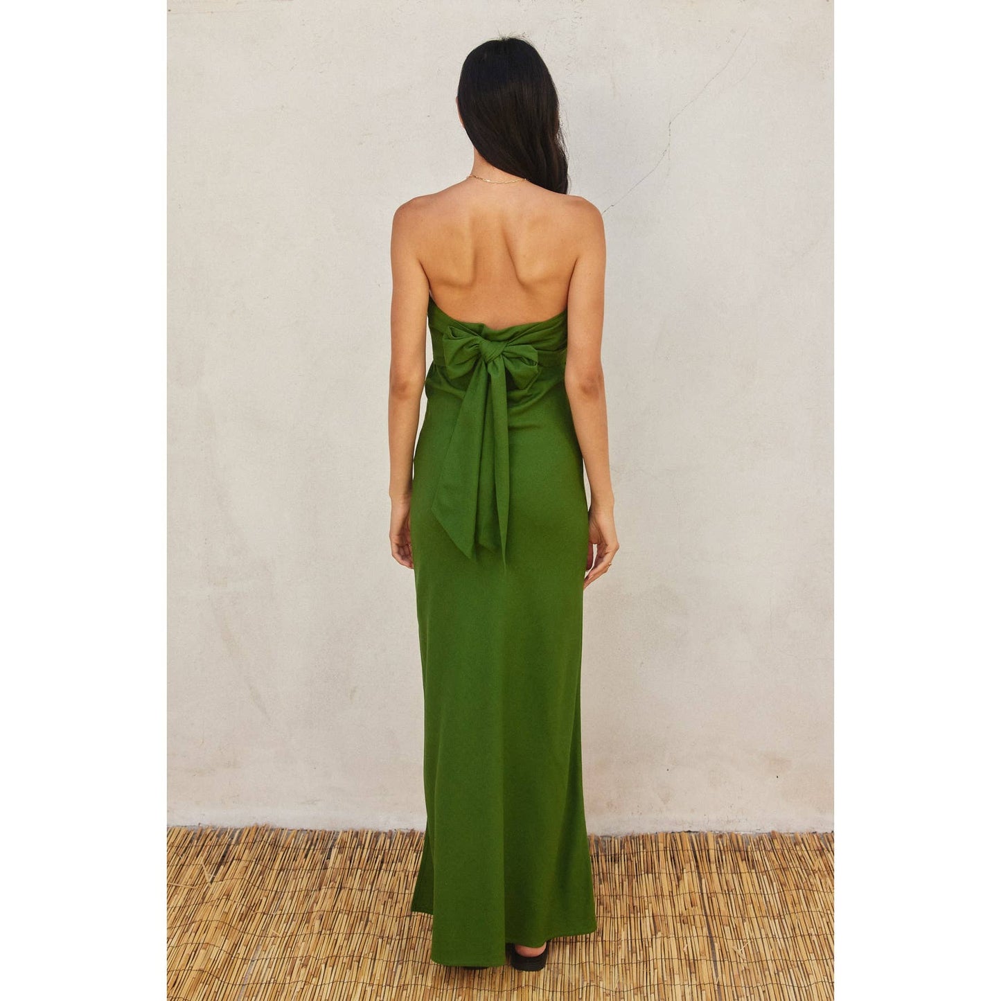 Heaven Sent Strapless Bias Cut Maxi Dress: IBIZA GREEN / FD11771A-P1465_1