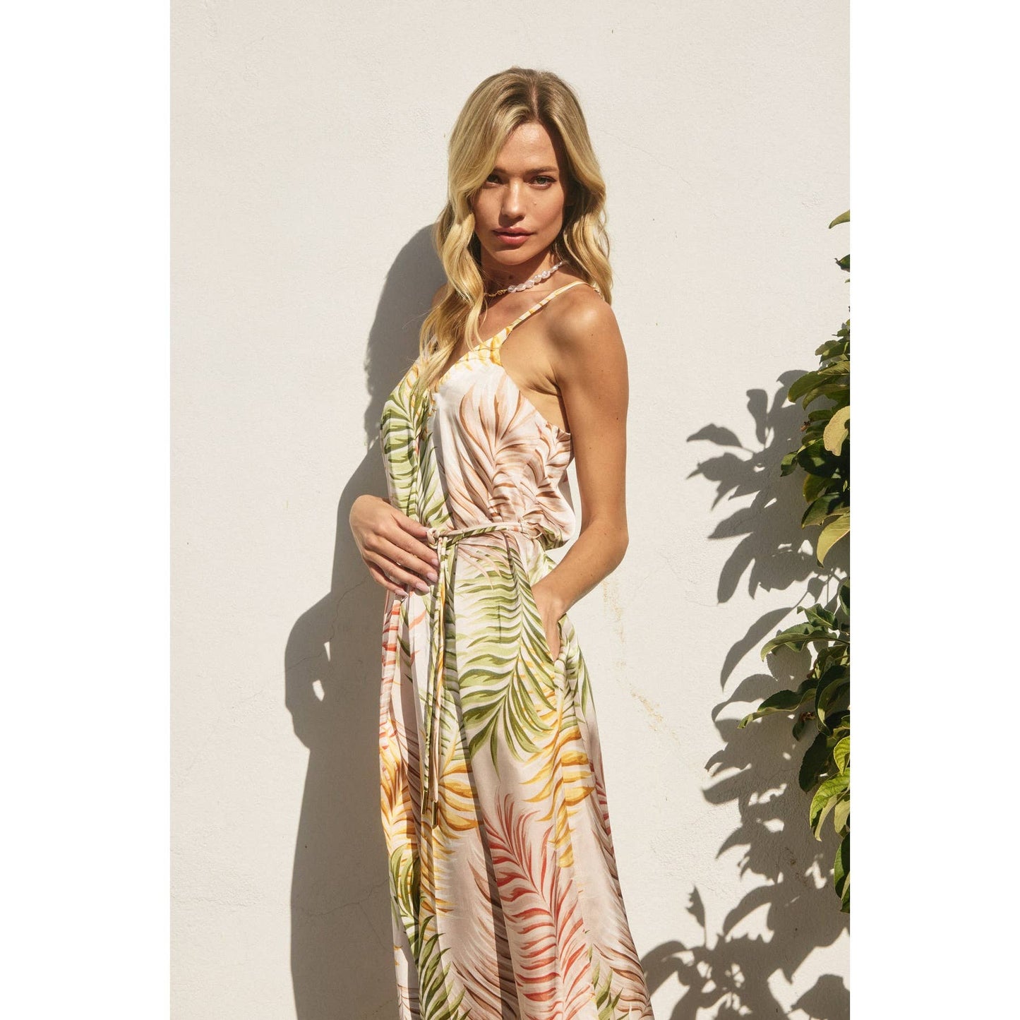 Sunkiss Extra Flared Maxi Dress: DESERT PALM / FD11448-P2056_1