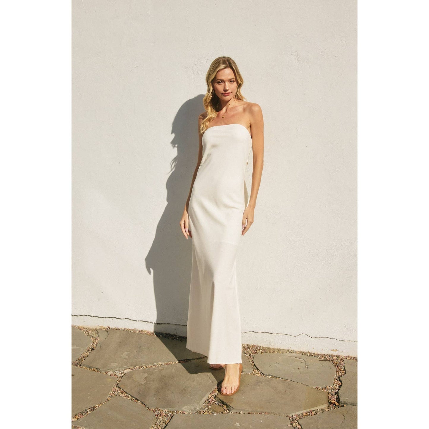 Heaven Sent Strapless Bias Cut Maxi Dress: IBIZA GREEN / FD11771A-P1465_1