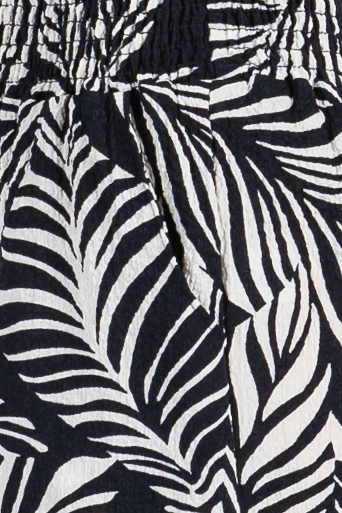 Print Wide Leg Pants - VNP70263B6: Navy/ White
