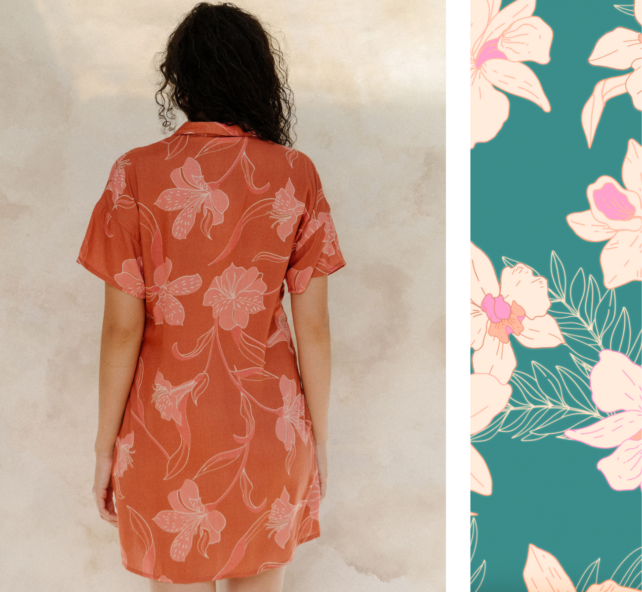 Rhea Dress in Isle Orchid (Teal): Yireh