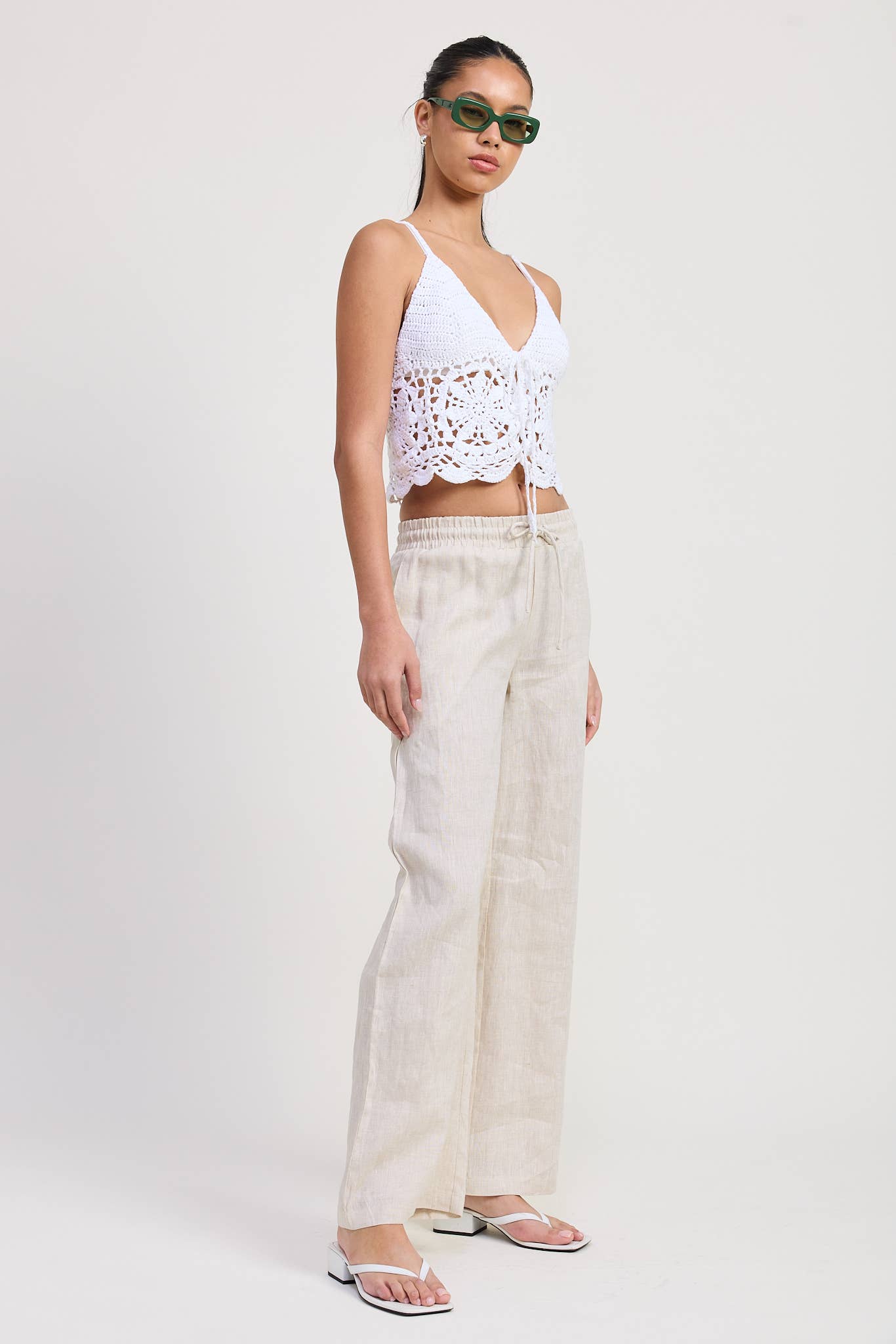 CROCHET LACE TOP: White / IPK1897T