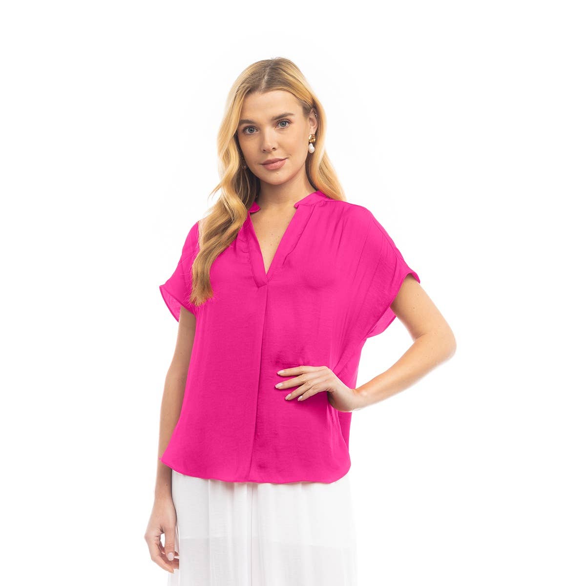 Drop Shoulder Regular Blouse: Navy / OB112897