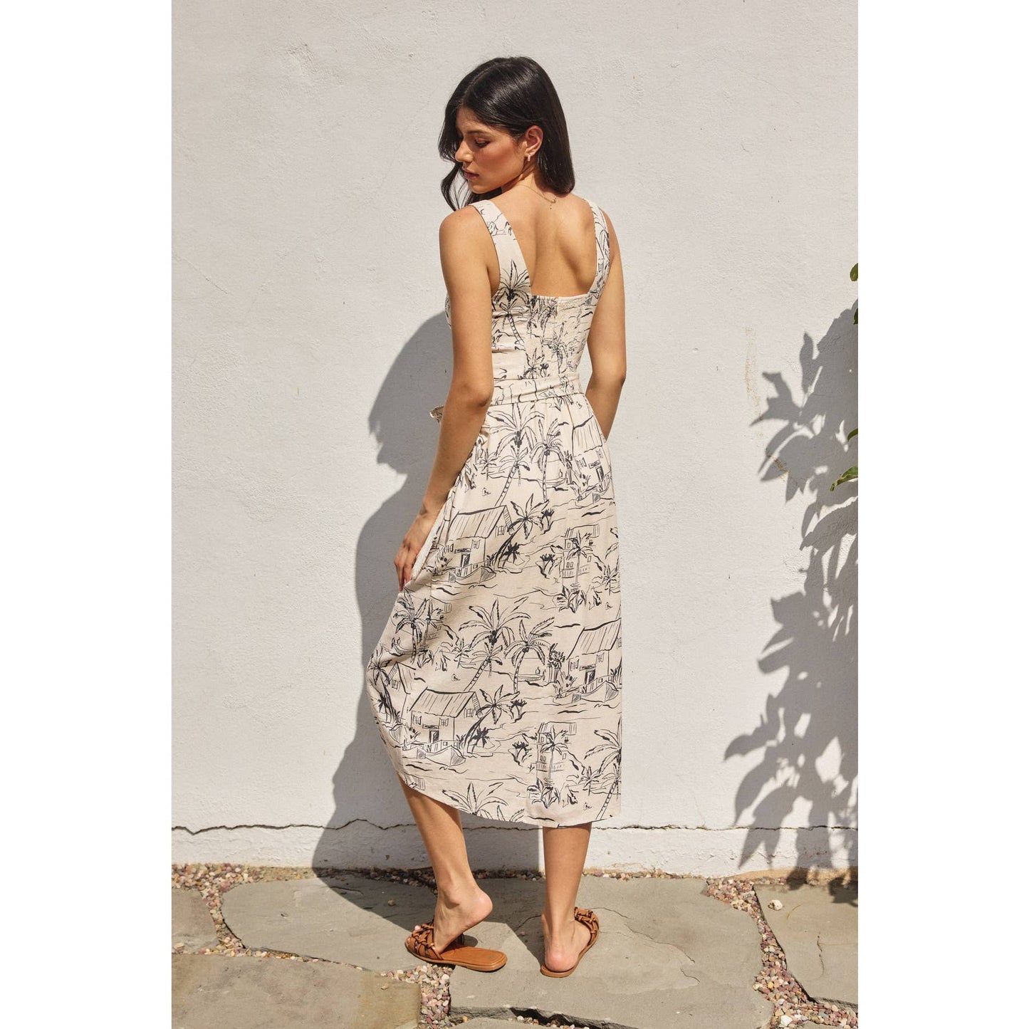 Sail Away With Me Tulip Hem Midi Wrap Dress: OCEANSIDE / FD11527-P1869