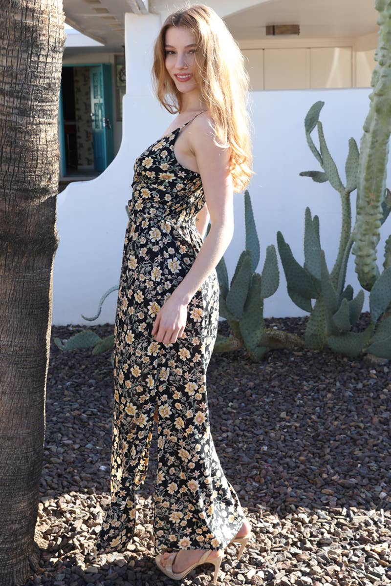 F4B48-W917 V NECK TWIST FRONT CUT OUT MAXI DRESS