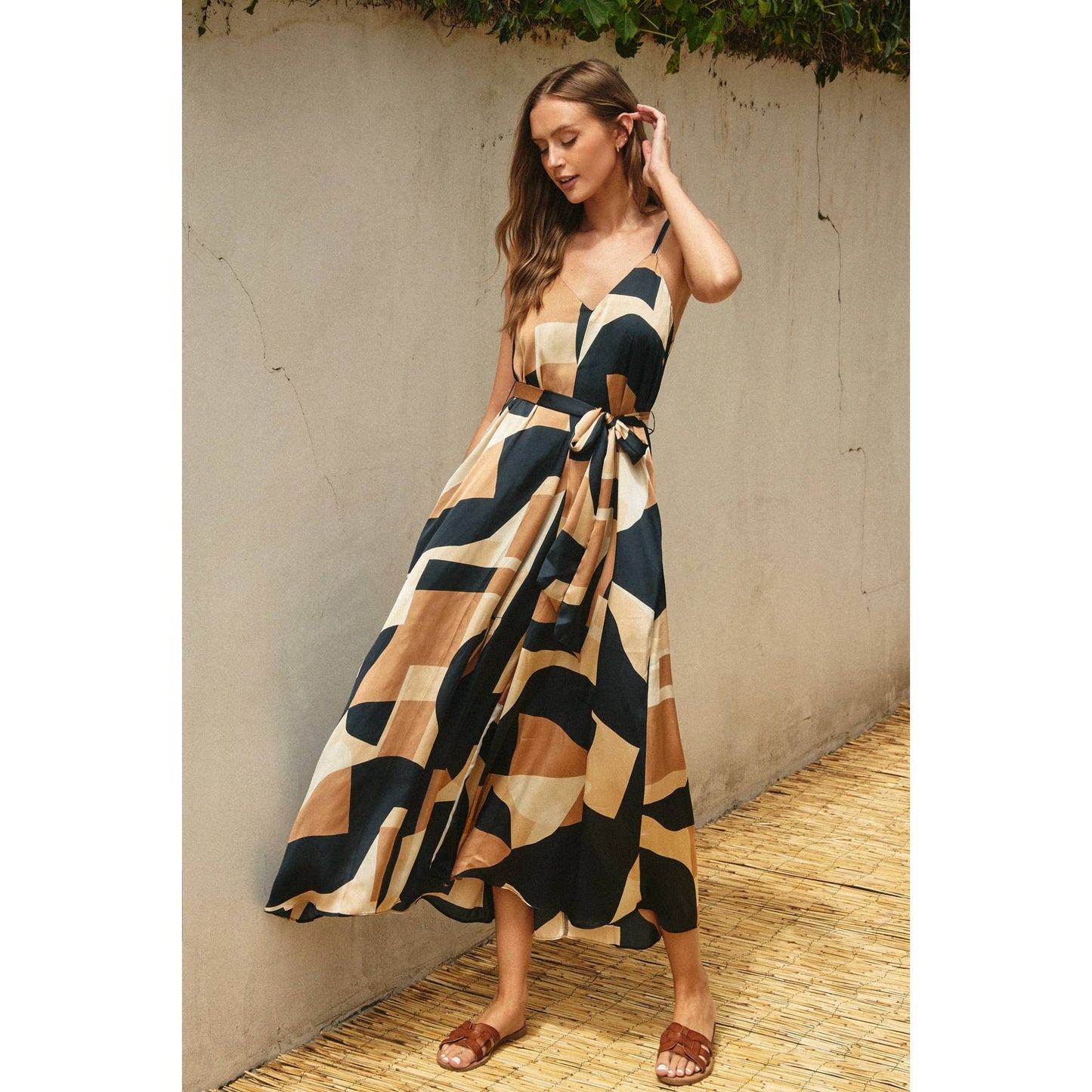 FD11448-P1715 First Class Extra Flared Dress: MIDNIGHT TAUPE