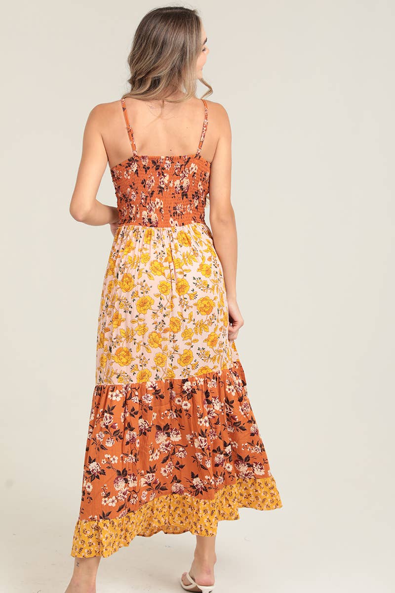 F4F50-WA78-WA79-WA80 V NECK TWIST FRONT CUT OUT MAXI