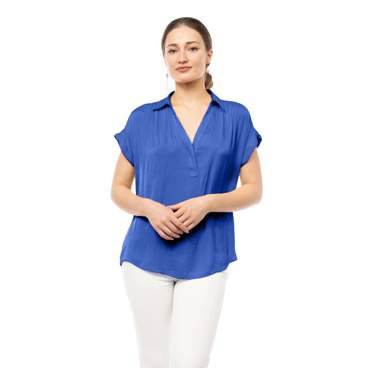 SB115233-SS-1 Blouse: Macchiato