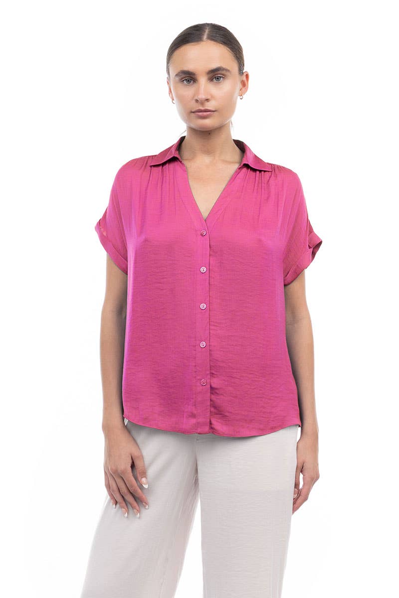 Short Sleeve Blouse - SB113287: Mystic Mauve