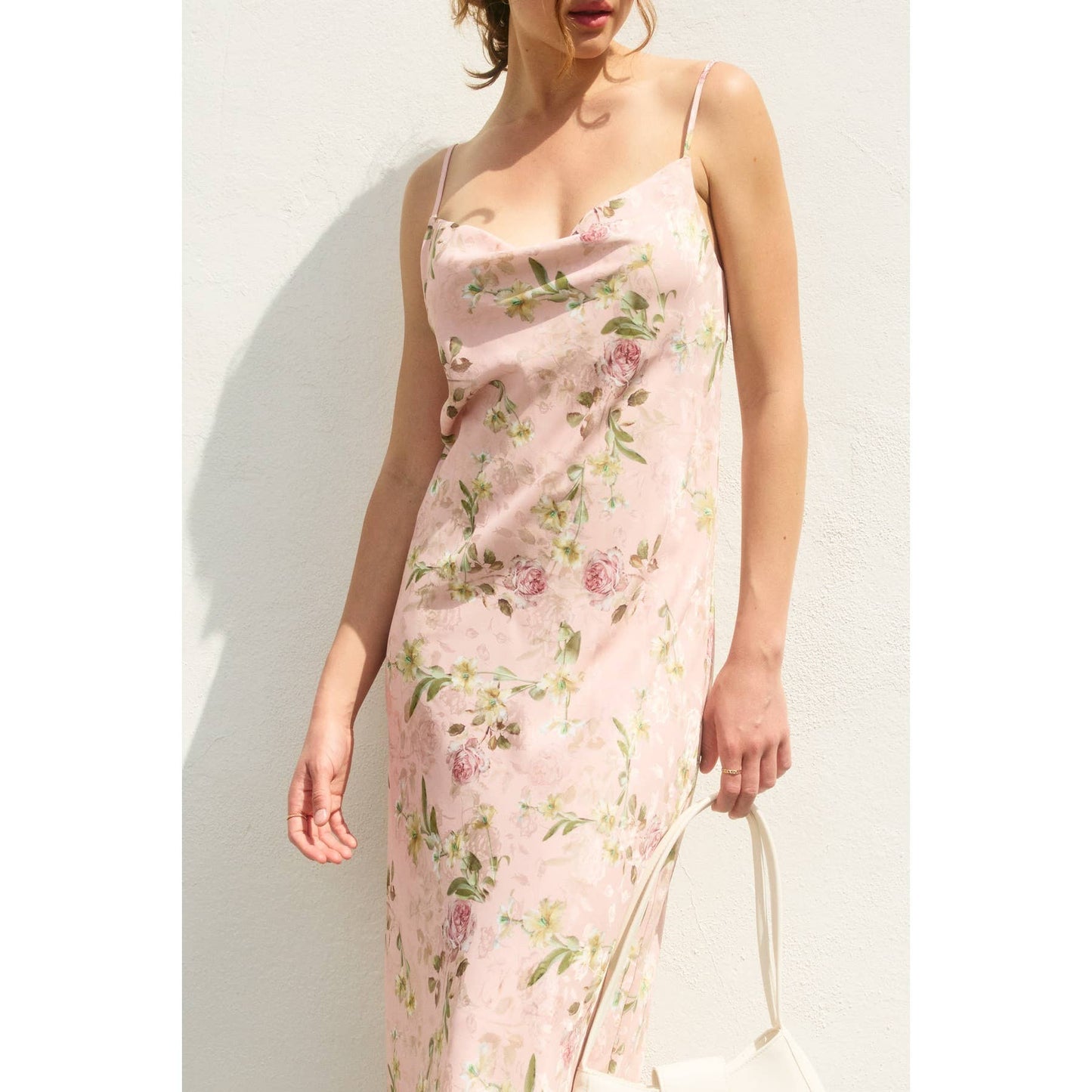My Darling Cowl Neck Midi Slip Dress: BLUSH ROSE / FD5779-CP466