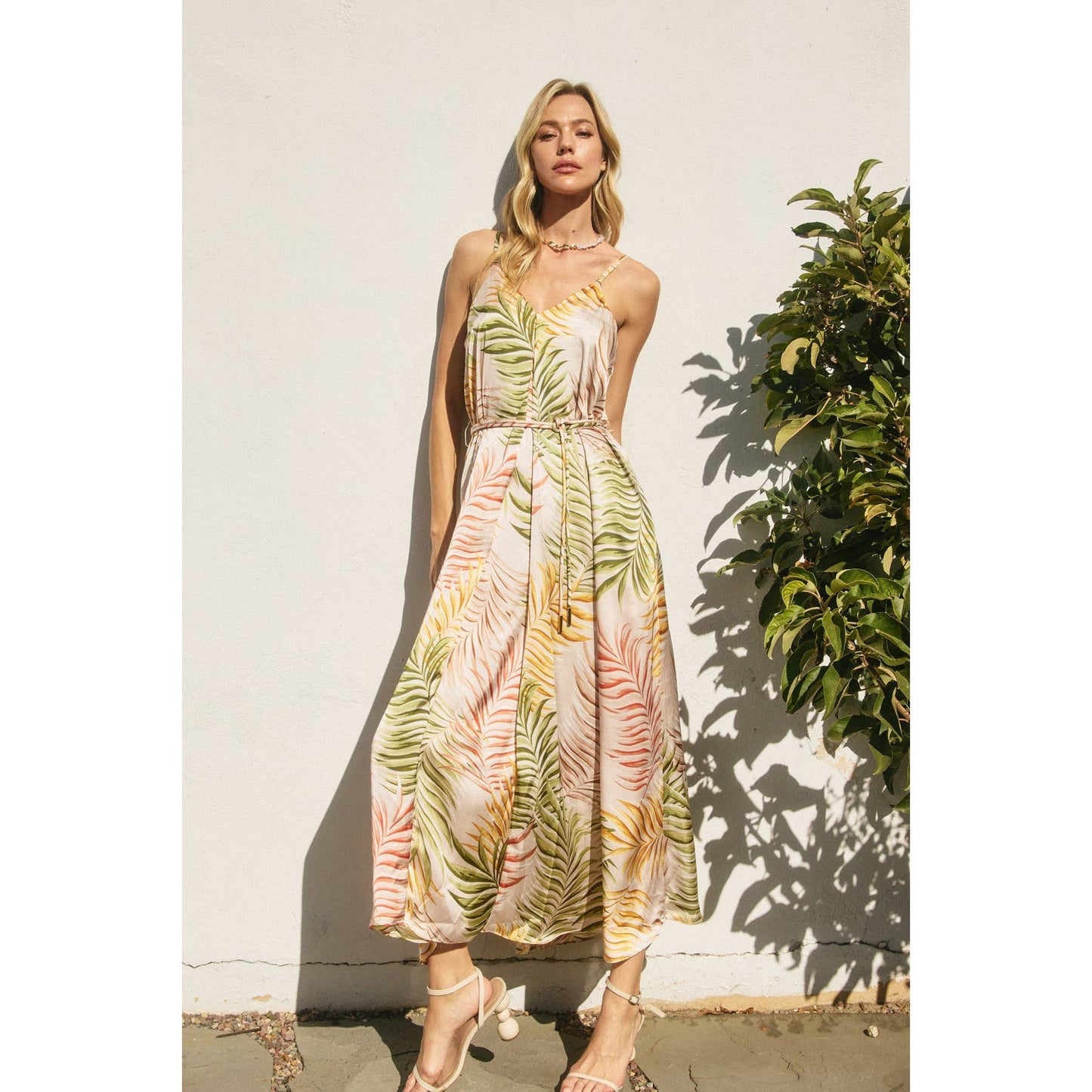 Sunkiss Extra Flared Maxi Dress: DESERT PALM / FD11448-P2056_1