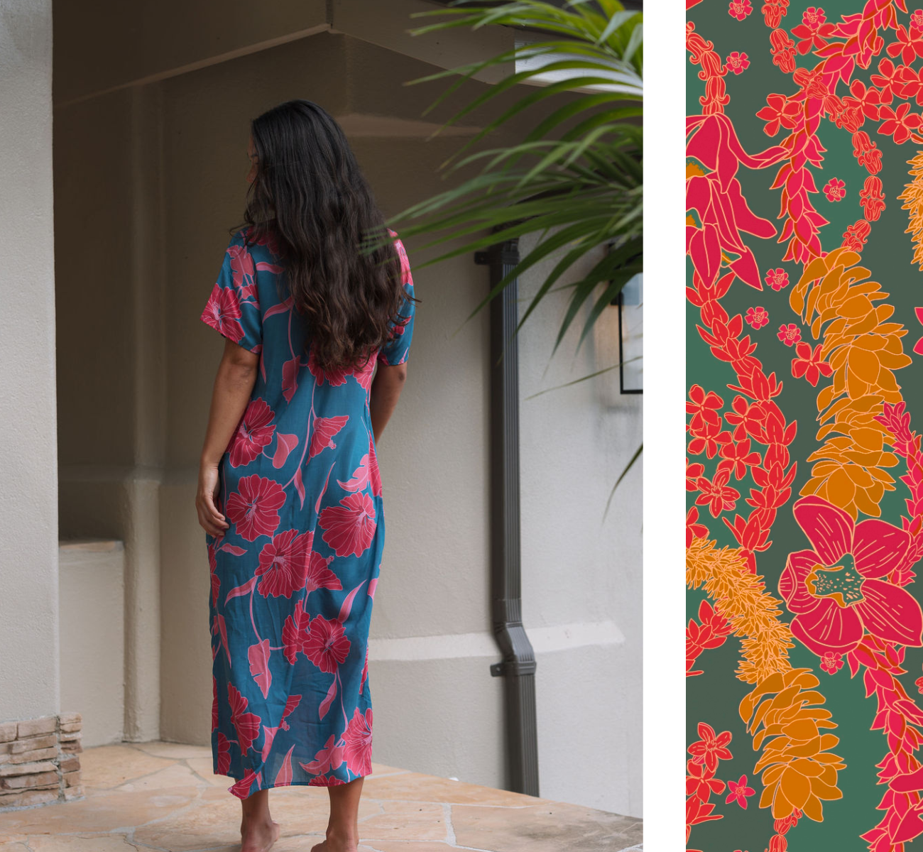 Alina Dress in Lei Day
