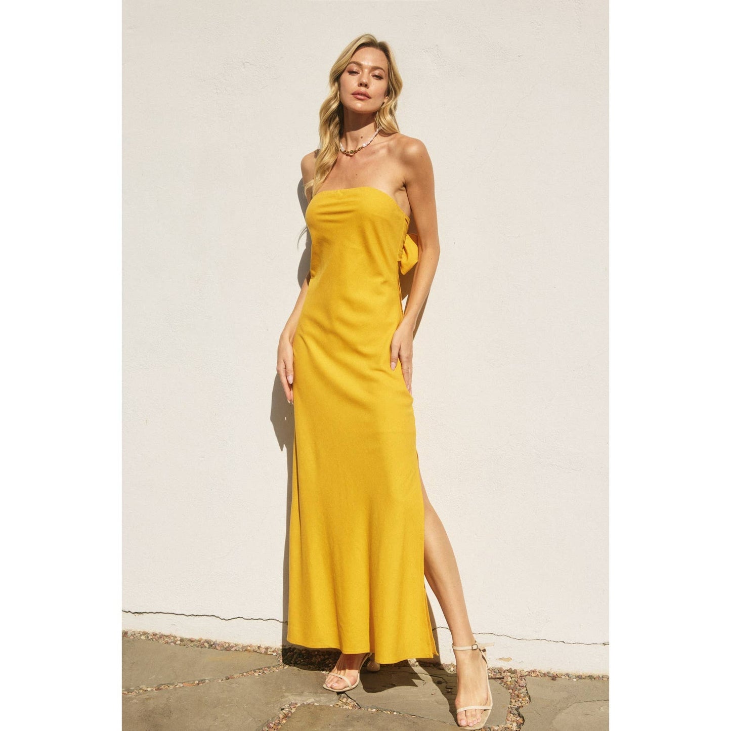 Heaven Sent Strapless Bias Cut Maxi Dress: IBIZA GREEN / FD11771A-P1465_1
