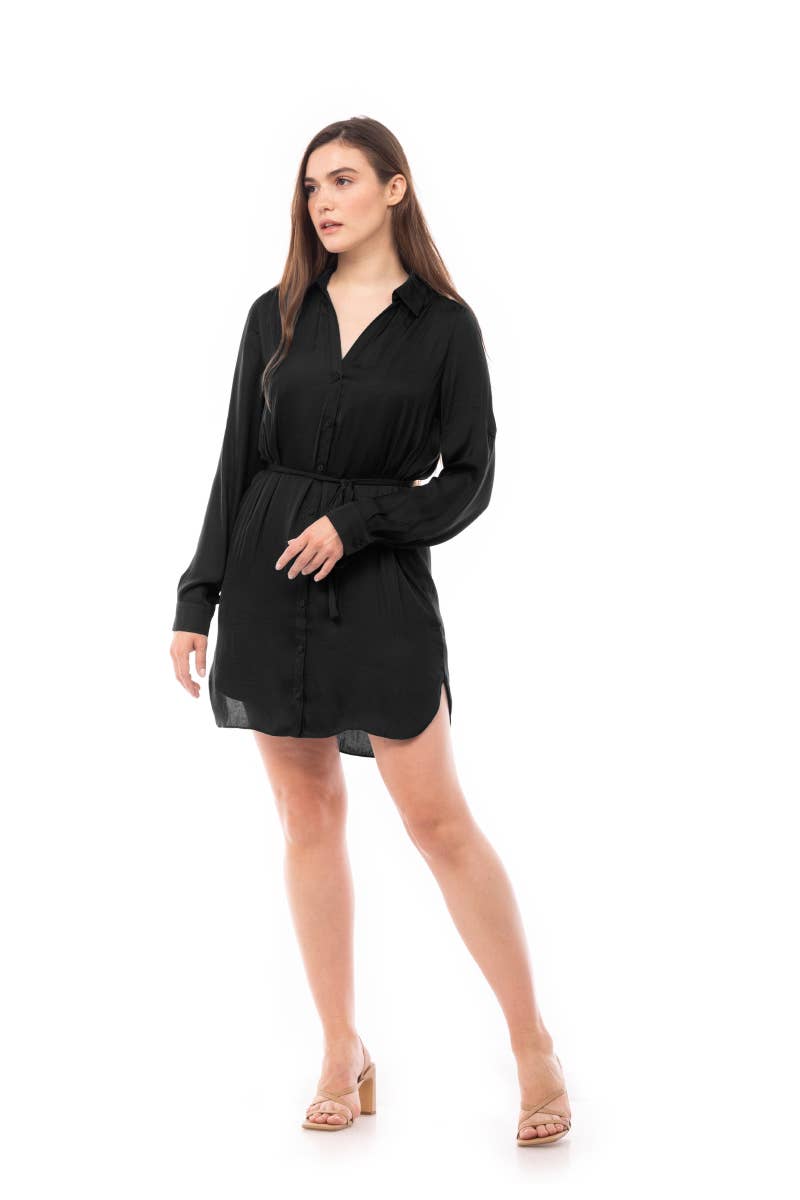 Long Sleeve Shirt Dress - RD117324: RAIN FOREST