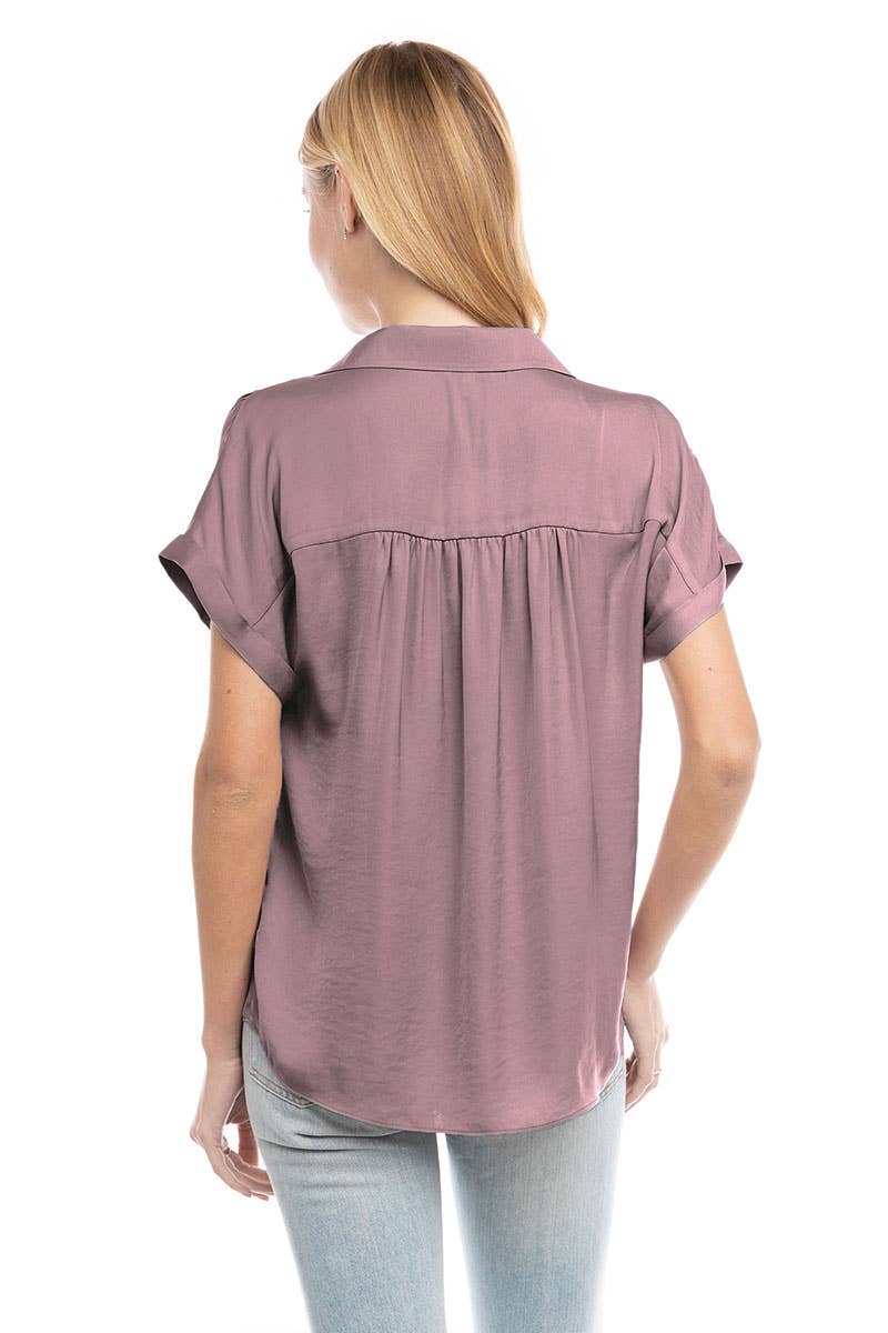 Short Sleeve Blouse - SB113287: Mystic Mauve
